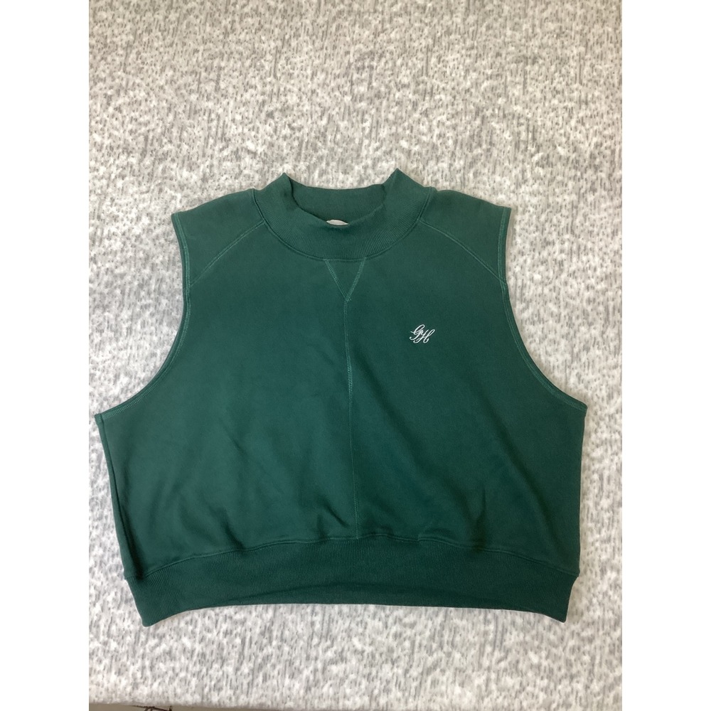 Gold Hinge Mock Neck Tank Top Hunter Green Small GH248-HUN NWT